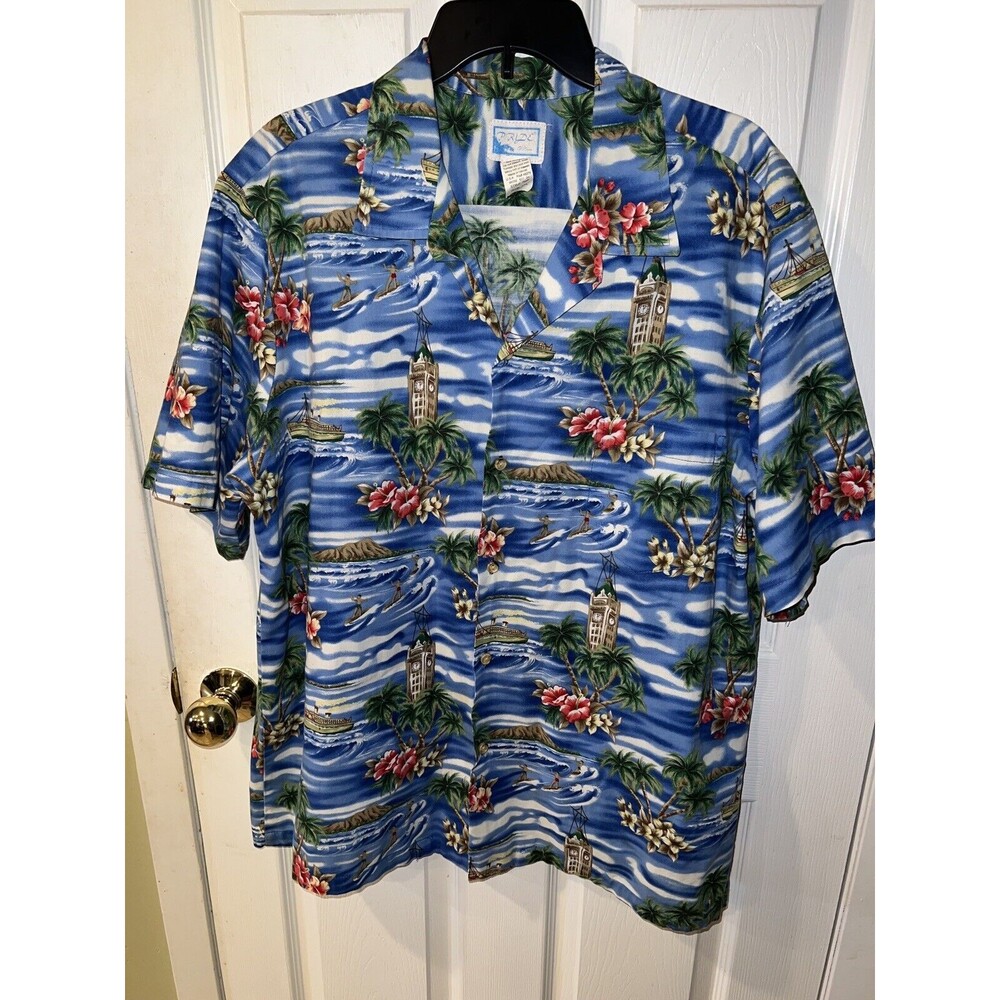 PRIDE OF HAWAII Hawaiian Shirt Mens Sz 2X Aloha Beach Surfing Coastal Vintage - Picture 9 of 10
